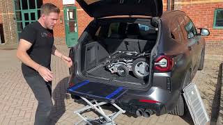 LITH-TECH SMART LIFTER (portable car hoist/scissor car lift) getting your wheelchair into the car