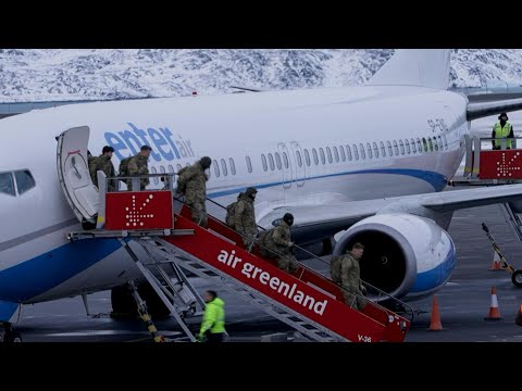European military personnel arrive in Greenland | AFP