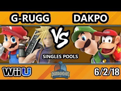 DHATX18 Smash 4 - G-rugg (Mario, Cloud) Vs. Dakpo (Diddy Kong, Luigi) - Wii U Pools A2
