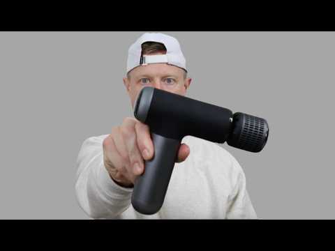 Sharper Image® Powerboost® Pro+ Hot & Cold Compact Deep Tissue Massage Gun - 6 Speed, 4 Attachments, Travel Case| Soothing Heat & Cold Therapy| Portable Lightweight Full Body Shoulder & Back Massager video review thumbnail