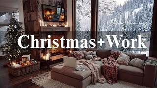 Cozy Work Christmas Jazz❄ Bossa Nova Jazz & Crackling Fireplace at Warm Christmas Ambience To Chill