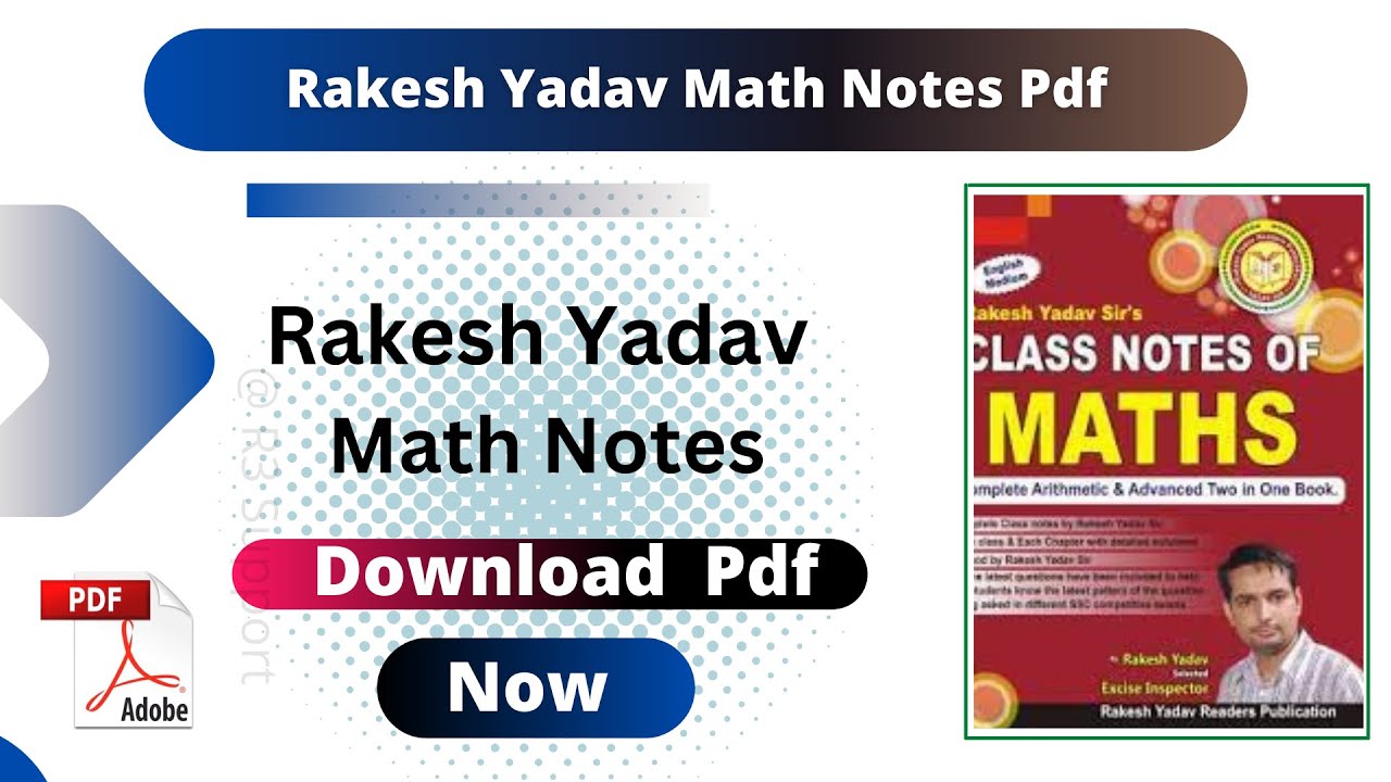 Watch video Rakesh Yadav Maths Class Notes Pdf | Rakesh Yadav Maths Class Notes Pdf Download Now Rakesh Yadav Maths Class Notes Pdf | Rakesh Yadav Maths Class Notes Pdf Download