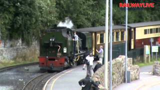 preview picture of video 'Welsh Highland Railway in Caernarfon (HD)'