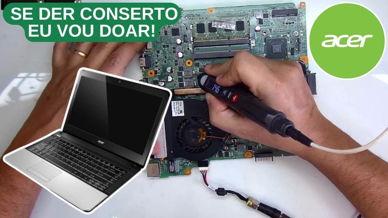 Quero consertar este notebook para doar para alguém que precise! Acer e1-471 não liga.