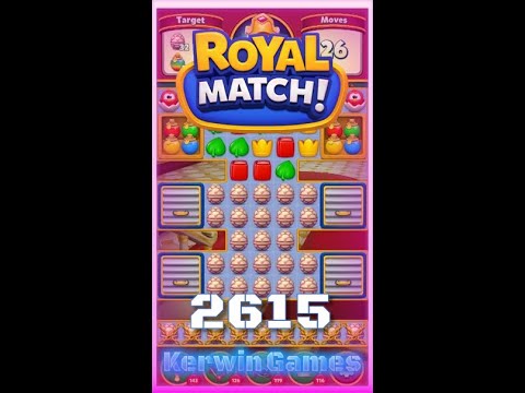 Royal Match Level 2615 - Hard Level - No Boosters Gameplay