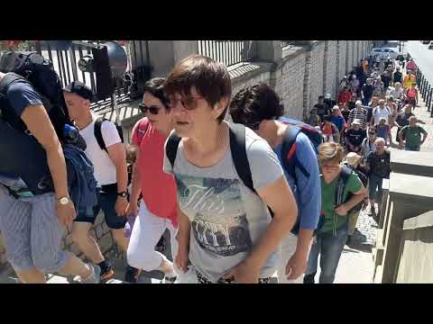 38. Tyska Piesza Pielgrzymka na Jasną Górę dociera do Piekar Śląskich, 28.07.2022