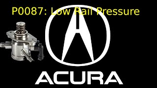 ACURA P0087: Low Rail Pressure- High pressure fuel pump removal V6 Motor