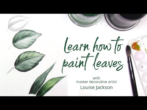 How to paint leaves in watercolors or acrylics.