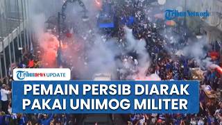Rayakan Juara! Pemain Persib Diarak Keliling Bandung Pakai Unimog Militer dan Bandros