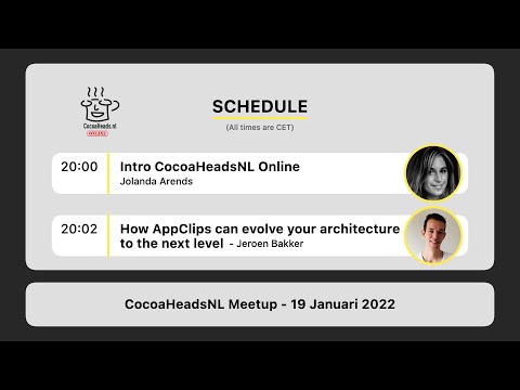 CocoaHeadsNL Online Meetup, 19 January 2022 thumbnail
