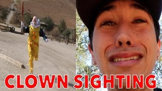 CLOWN SIGHTING! Chased by a KILLER Clown! *actual footage* NOT CLICKBAIT