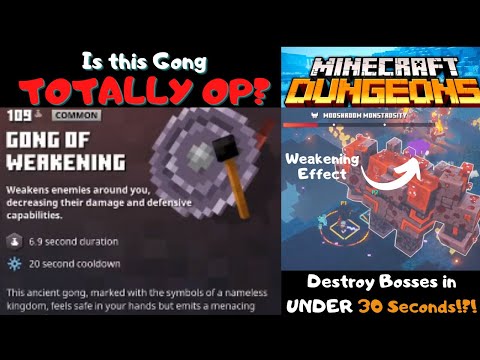 Is the Gong of Weakening TOTALLY OP? Minecraft Dungeons Best Artifacts