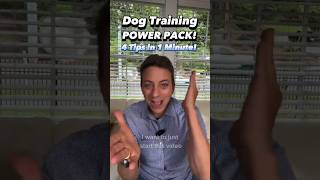 four Suggestions in 59 Seconds: Canine Coaching POWER PACK! 💪 #dogtraining #dogtrainer #puppytraining #dwell #ideas