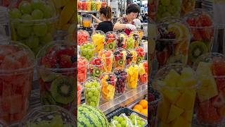 100% 신선한 생과일쥬스? 매일 직접 신선한 과일로 갈아주는! 광장시장 후르츠 믹스 주스 fresh fruit cup juice / Korean street food