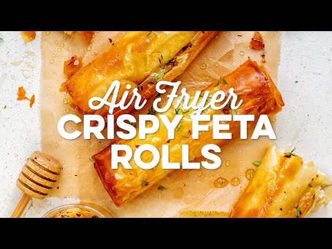 Crispy Feta Rolls (Air Fryer or Oven!) | Supergolden Bakes