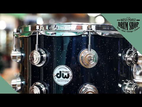 DW Collector's 8x14" Birch Black Mirra Sparkle Lacquer