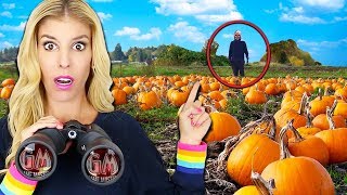 Spying on Ex GAME MASTER SPY at Abandoned Halloween Pumpkin Patch Hideout (Escape Room in Real Life)