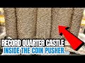 WORLD S LARGEST QUARTER CASTLE INSIDE THE HIGH STAKES COIN PUSHER MACHINE 20K BET MEGA JACKPOT
