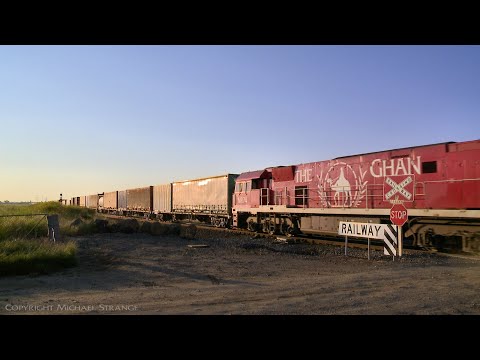 6PM6 Pacific National Container Freight With NR74 "The Ghan" - PoathTV Australian Trains & Railways