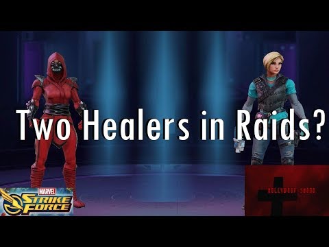 Marvel Strike Force - Two Healers in a Level 35, 40, 50, Deadpool Raids