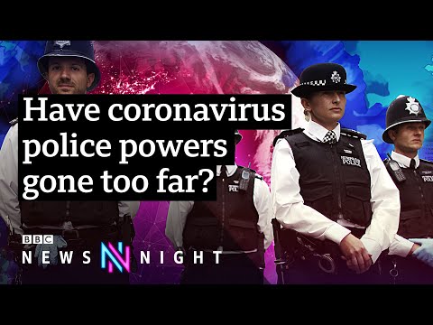 Coronavirus: On the road with British police enforcing social distancing - BBC Newsnight