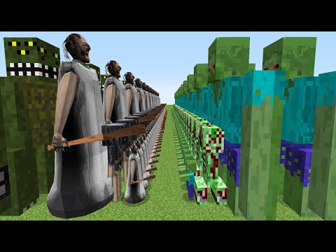 GRANNY ORDUSU VS ZOMBİ ORDUSU 😱 - Minecraft