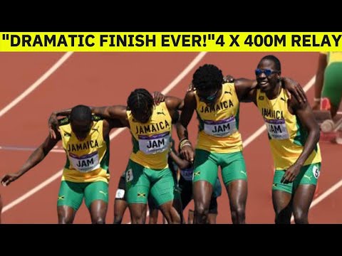 🚨 Watch Dramatic 4x400m Finish EVER! Jamaica Leads But Watch the Anchor Leg!