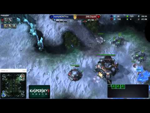 #280 Monty(P) vs. Dayshi(T) - Kaspersky Arena #9 StarCraft II Heart of the Swarm Video