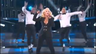 Christina Aguilera performing at the 2015 NBA All Star Game