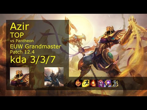 Rank 4 EUW Azir: Top vs Pantheon