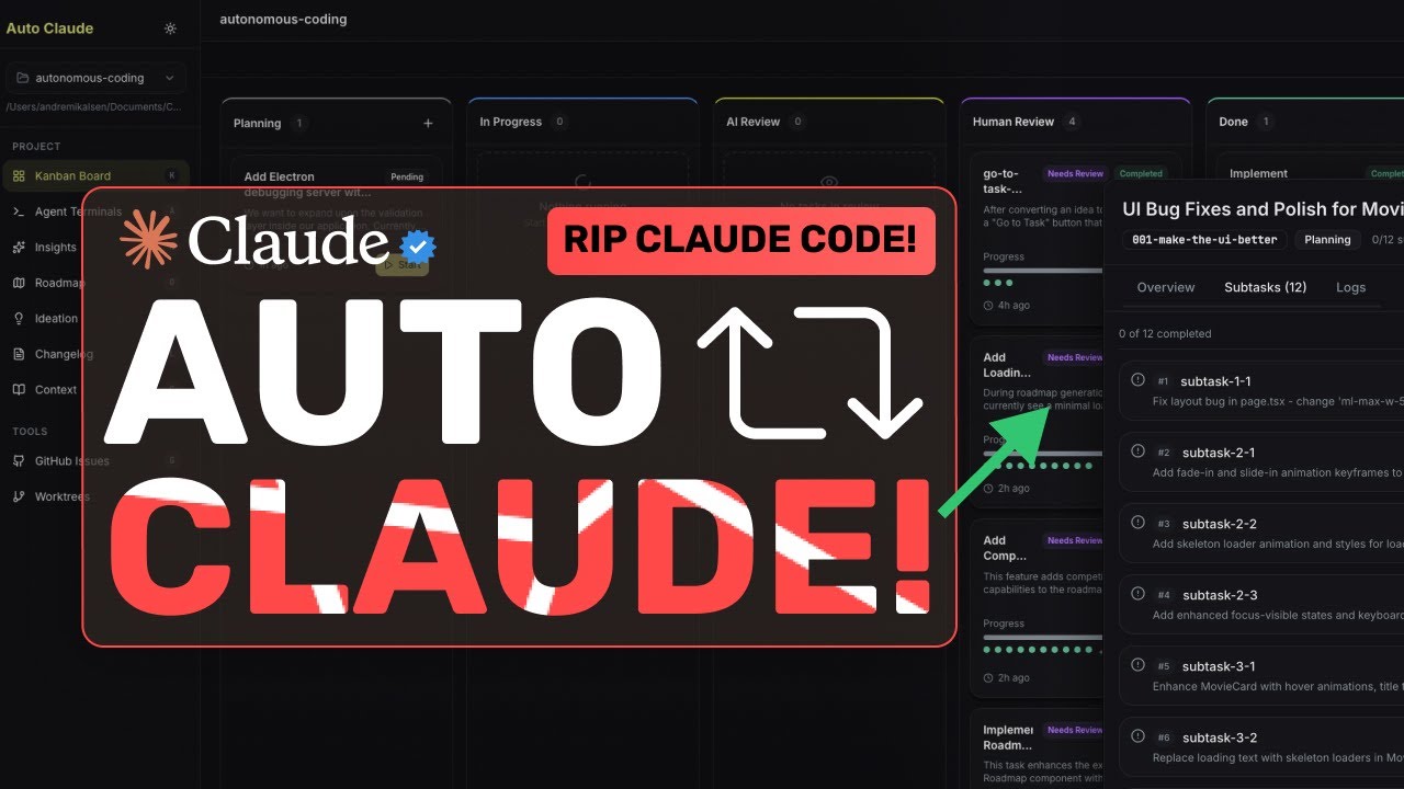 Auto Claude: This Opensource Tool converts CLAUDE CODE into a PROJECT MANAGER!