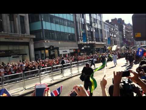 Olympic Torch Frank Fredericks, Oxford Circus