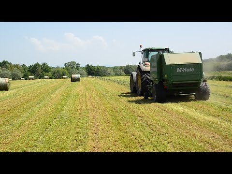John Deere 6920S & McHale F550 | 2018 Grass Baling / Gras Ballen |  [GoPro]