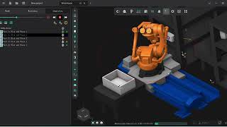 Gắp Thả Sắp Xếp Kho bằng Robot KUKA lắp trên Rail – WareHouse Pick and Place Using KUKA Rail Robot