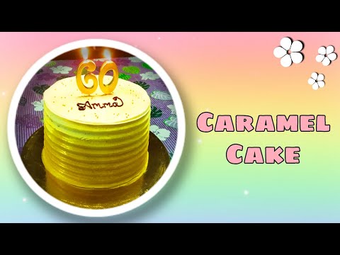 Tall Cake | Simple Caramel Cake....💛 | Fun With Jenu & Jiya