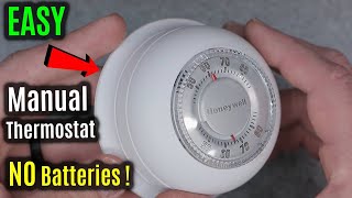 THE Simplest Battery FREE Round Manual Thermostat | Honeywell Home CT87K1004