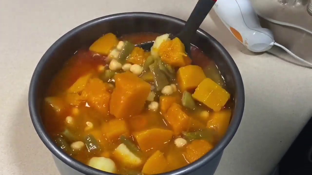 POTAJE DE CALABAZA Y JUDÍAS VERDES