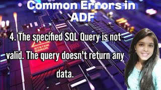 4. The specified SQL Query is not valid. The query doesn't return any data.
