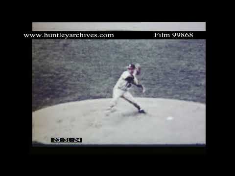 Baseball Pitch late 1950's.  Archive film 99868