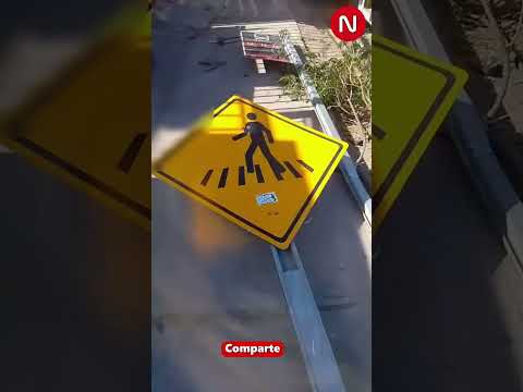 ¡Parada y señalética terminaron derribadas!