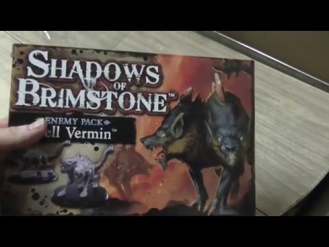 The unboxing of Shadows of Brimstone: Hell Vermin Enemy Pack