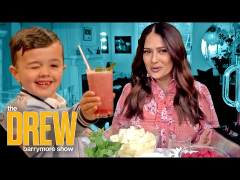 Salma Hayek Teaches The Shirley Temple King and Drew How to Mix a Delicious Summer Drink
