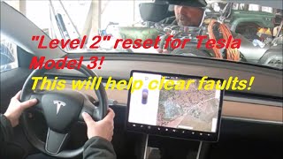 Tesla Model 3 Reset Level 2, This will help to get rid of faults. Part 2