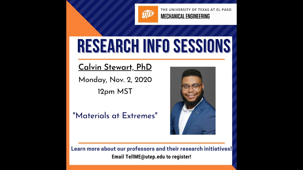 Research Information Session with Calvin Stewart, PhD