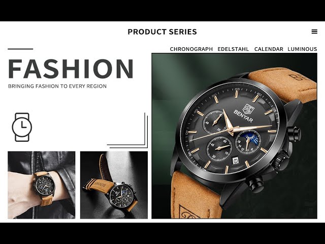 Vídeo relacionado con BENYAR Relojes Hombre Cronografo Analógico Movimiento de Cuarzo Impermeable Luminoso Fecha Reloj Pulsera Hombre Banda de Acero Inoxidable Negocios Casual Diseñador Relojes Elegante Regalo para Hombre