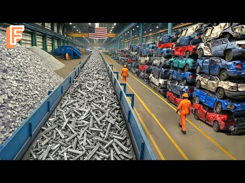 How Millions Of Old Cars Are Recycled Into New Steel | Massive Car Recycling Line