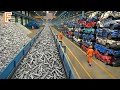 How Millions Of Old Cars Are Recycled Into New Steel Massive Car Recycling Line