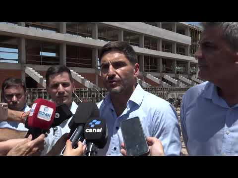 Juegos Suramericanos 2026: Pullaro recorre la obra del nuevo Microestadio en la ciudad de Rafaela