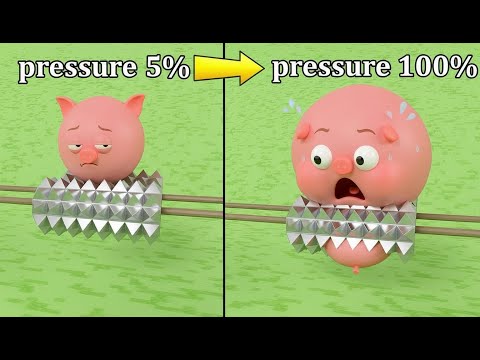 5% vs 100% Pressure Test 😱 Satisfying 3D Simulation