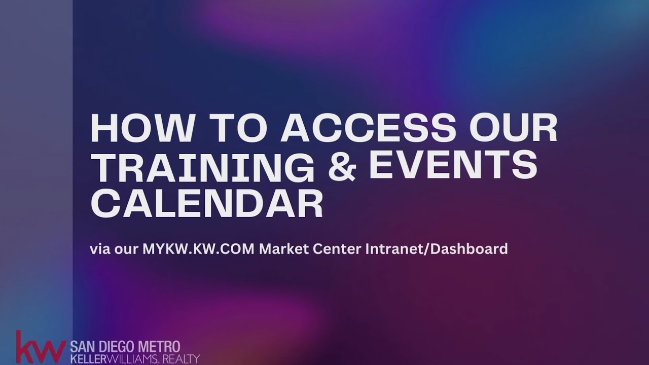 HOW TO: Access our Training & Events Calendar